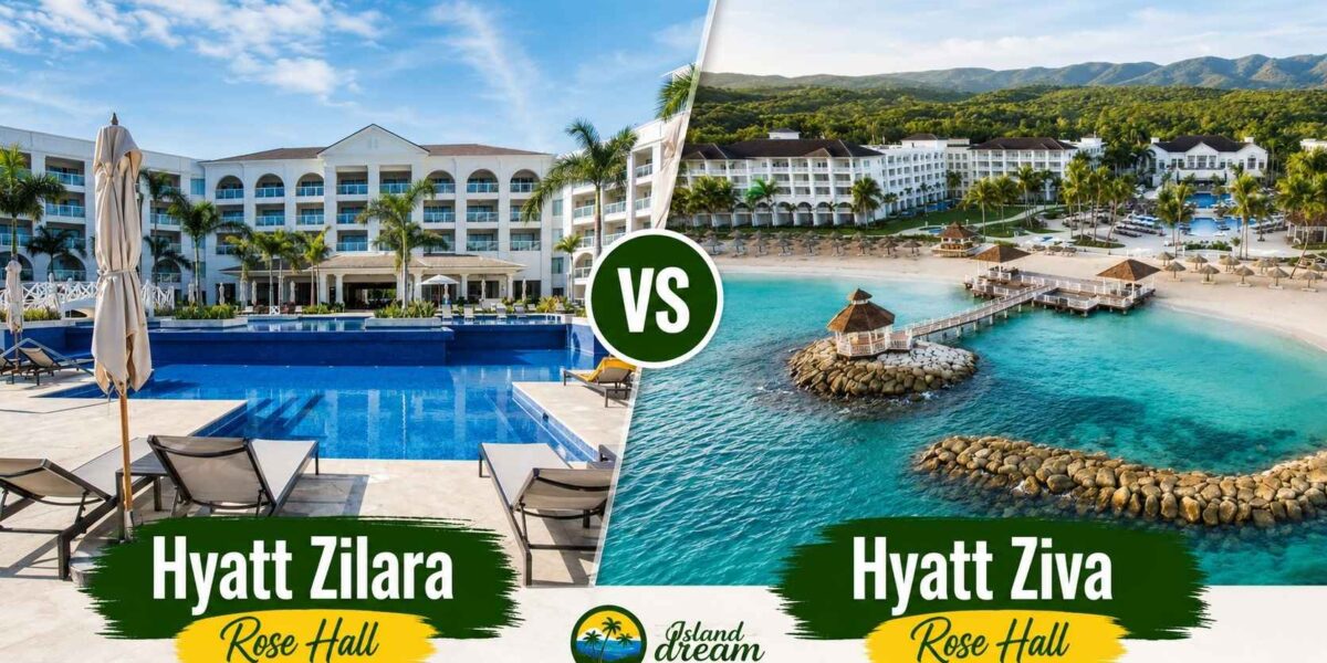 Hyatt Zilara Rose Hall vs Hyatt Ziva Rose Hall beachfront resort comparison in Montego Bay, Jamaica.