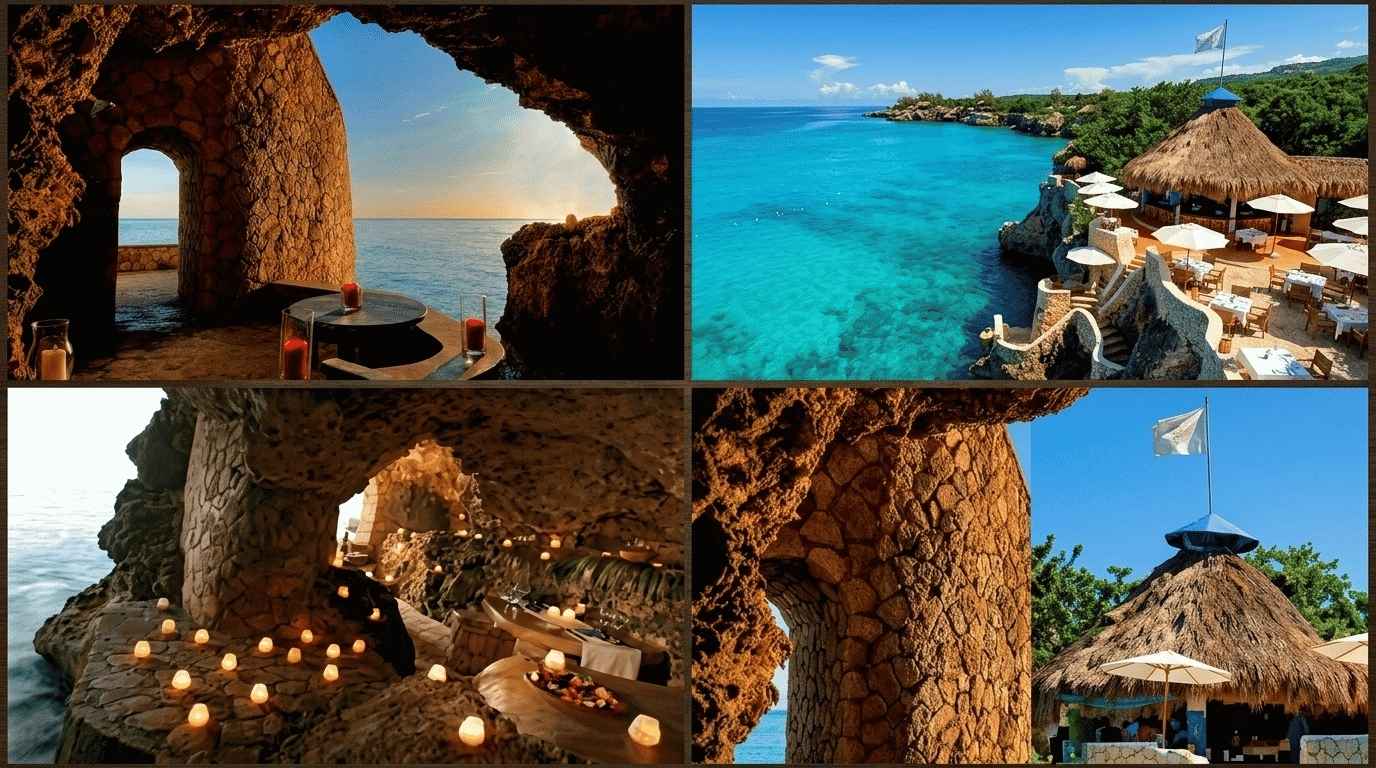 The Caves in Negril, a unique cliffside five star resort in Jamaica with ocean views and private dining