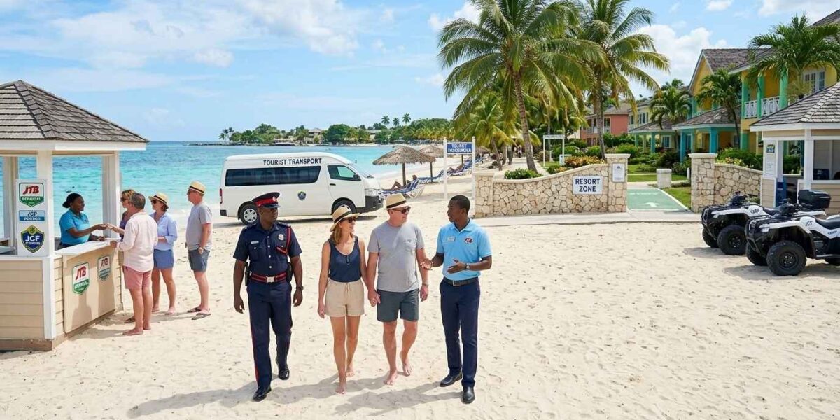 Is Negril Jamaica Safe? Tourists enjoy a secure beach area with tourism police, resort security, and safe transport.