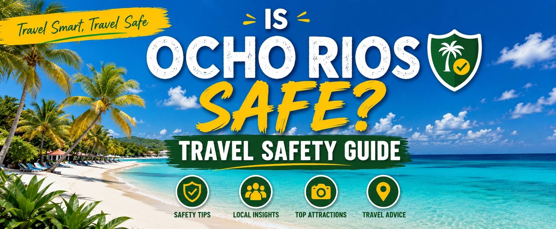 Is Ocho Rios Safe? Travel Safety Guide 2026 Is Ocho Rios safe? Tourists enjoying a safe beach and private transportation in Ocho Rios, Jamaica during a 2026 vacation.