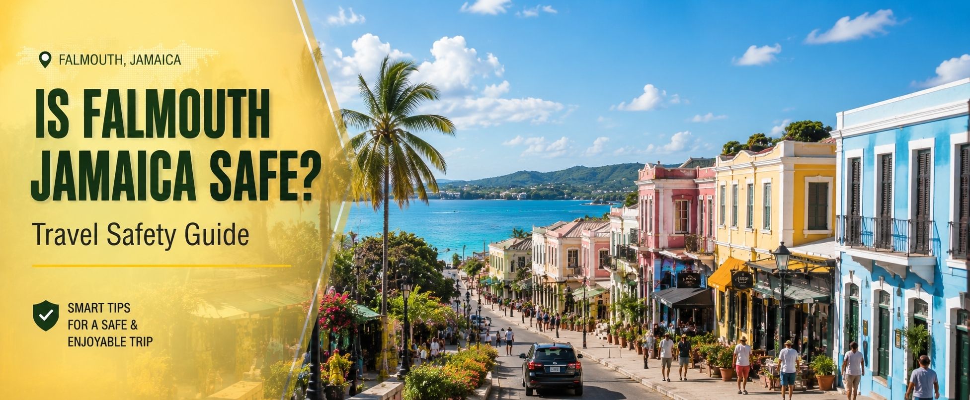 Is Falmouth Jamaica Safe? Travel Guide 2026 Is Falmouth Jamaica Safe? Bright historic Falmouth streets and Caribbean scenery featured in a travel safety guide.